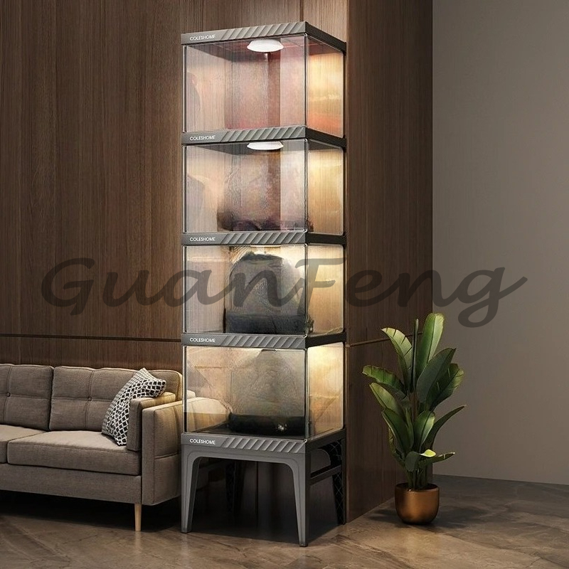Motorcycle Gear Display Rack - Motorcycle Helmet Storage Cabinet Stylish Display