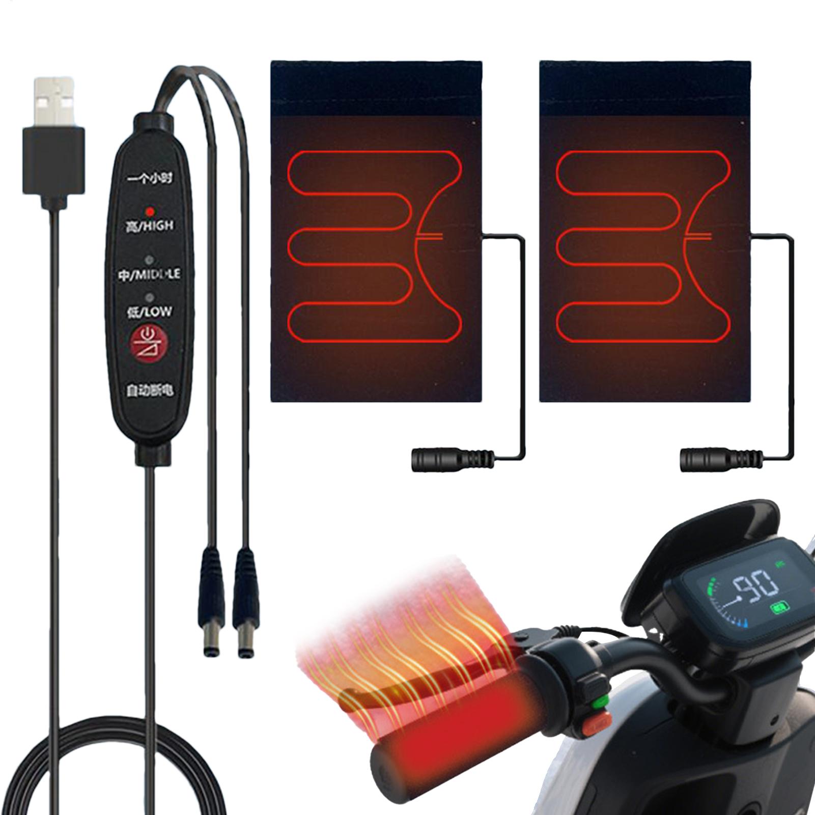 Handlebar Grip Heated - 5V Heated Motorcycle Grips USB Heated