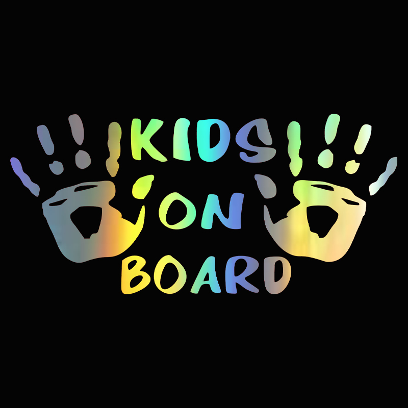 Motorcycle Gear Equipment - 3D Car Sticker KIDS ON BOARD