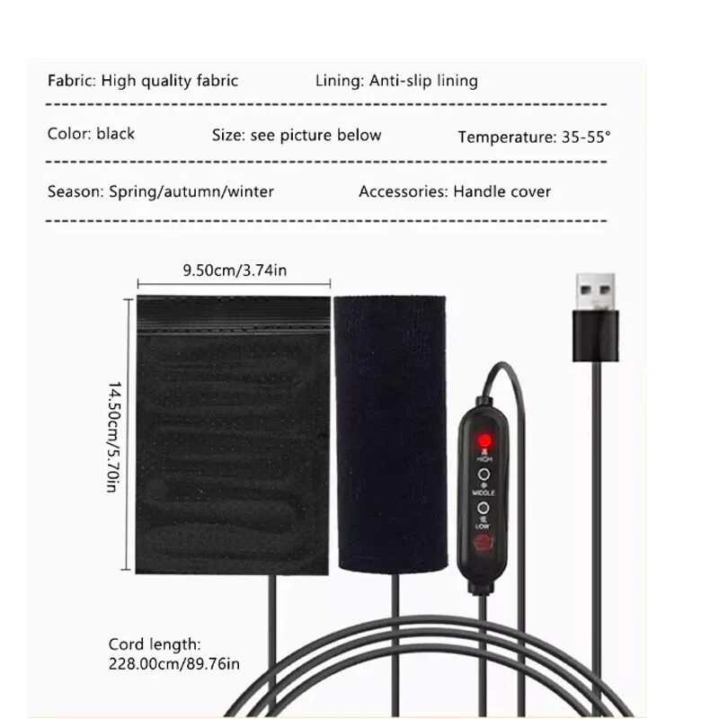 3 Gear Warmer Electric Heated  - Handlebar Grip Heated recension och pris