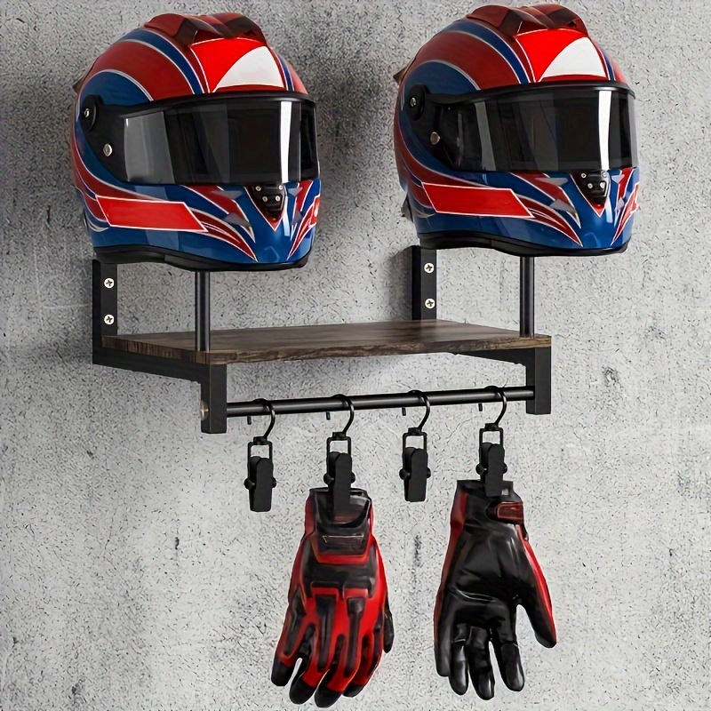 Wall-Mounted Motorcycle Helmet - Motorcycle Gear Display Rack recension och pris