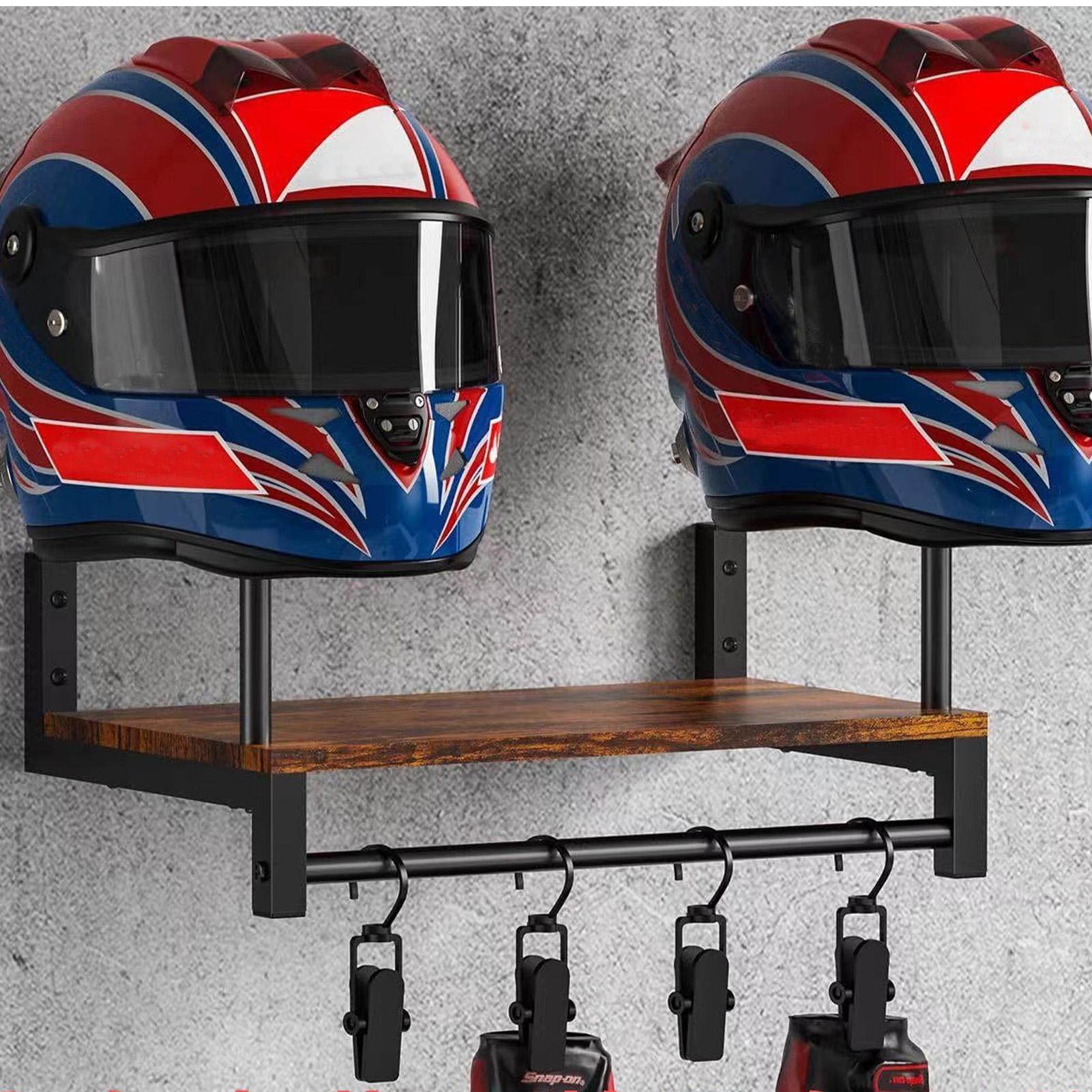 Wooden Motorcycle Helmet Displ - Motorcycle Gear Display Rack recension och pris