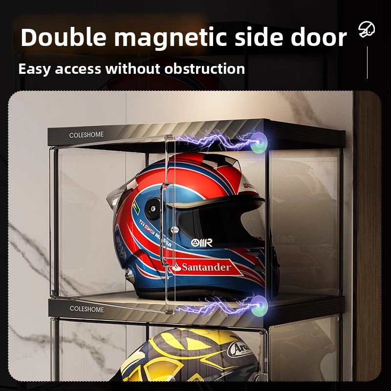 Motorcycle Helmet Storage Cabi - Motorcycle Gear Display Rack recension och pris