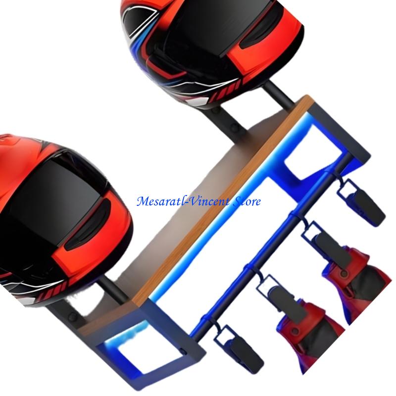 A70F Sturdy Helmet Wall Rack C - Motorcycle Gear Display Rack recension och pris