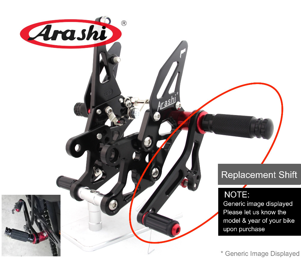 Arashi Adjustable Rearsets Rep - Motorcycle Gear Selector recension och pris