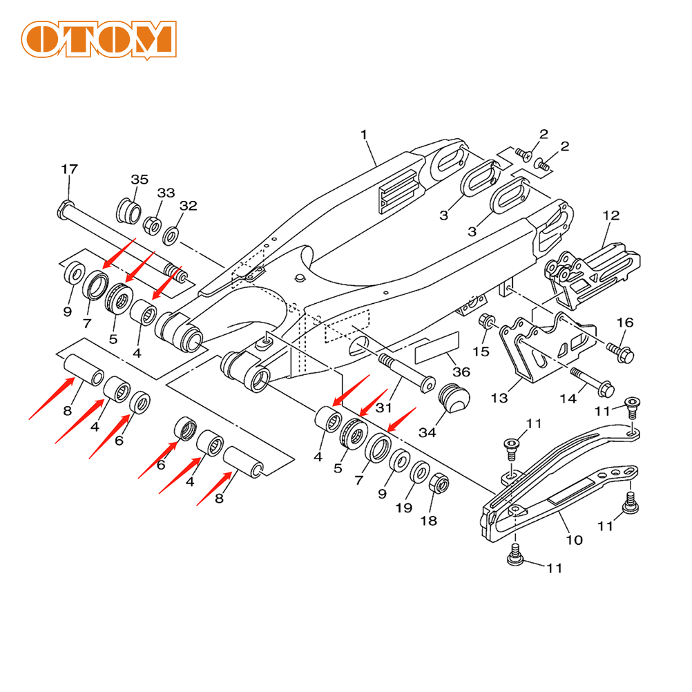OTOM Motorcycle 2022 Swing Arm - Motorcycle Gear Lever Rubber recension och pris